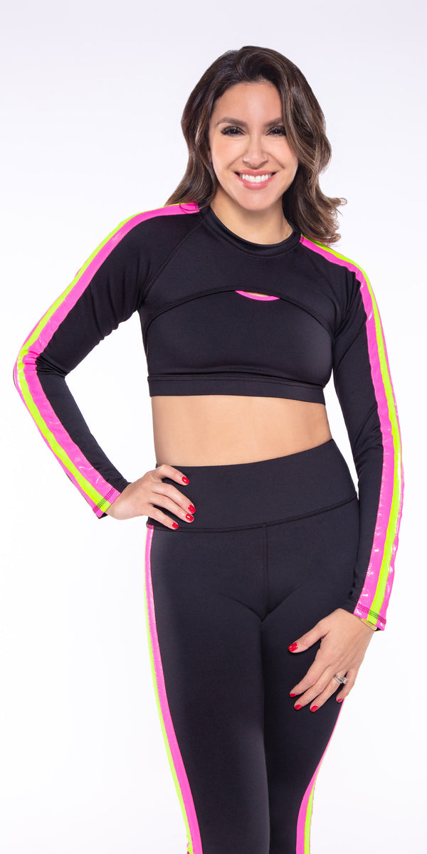 LUX Electric Spark - Maxxi Crop Long-Sleeve Top