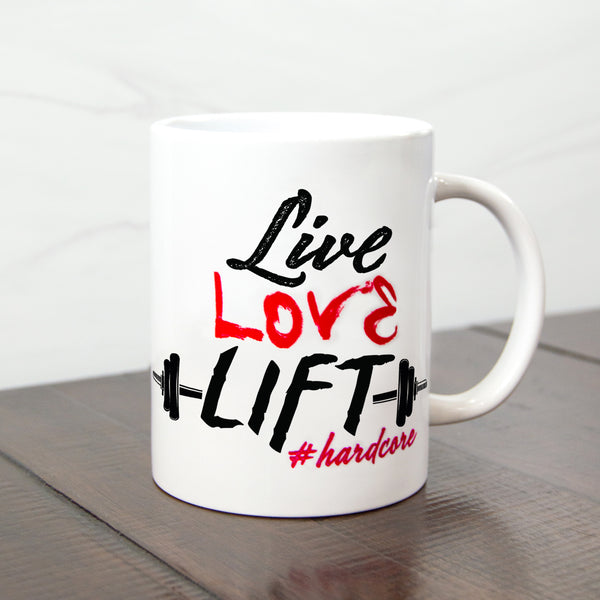 Live, Love, Lift - 15oz. Ceramic Mug