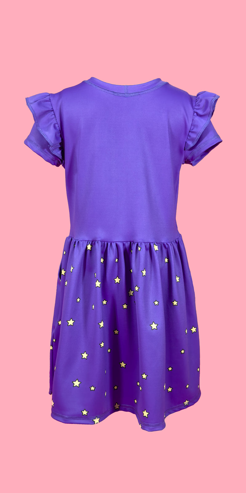 100 Days of School - Unicorn - Kids Ruffle Short Sleeve Dress