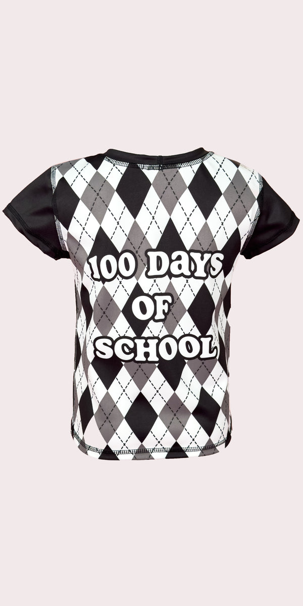 100 Days of School - Argyle - Kids Short Sleeve Top (Boys)