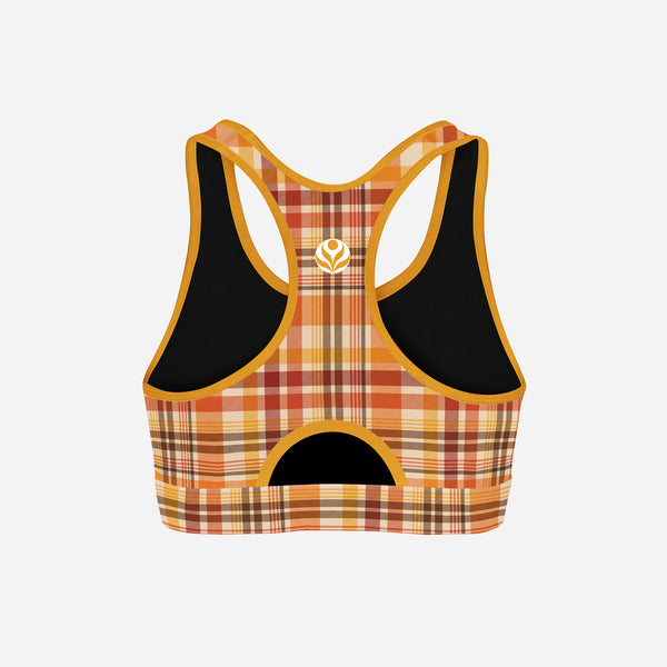 Pumpkin Plaid - Classic Sports Bra [Final Sale]