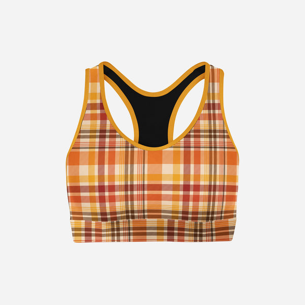 Pumpkin Plaid - Classic Sports Bra [Final Sale]