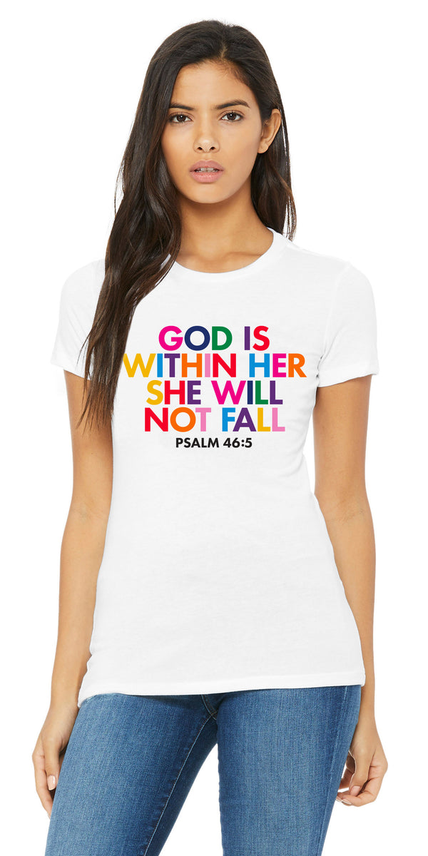 She Will Not Fall - White Shirt