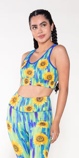 Sunflower Daze - Free Form Sports Bra [Final Sale]