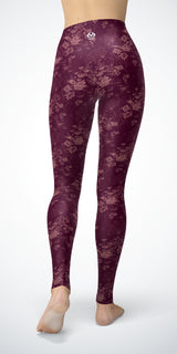 Burgundy Bloom - Classic Legging