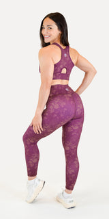 Burgundy Bloom - Classic Legging
