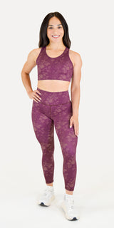Burgundy Bloom - Classic Legging