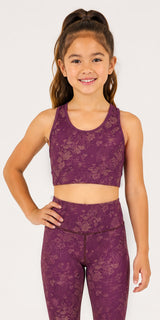 Burgundy Bloom - Kids Top