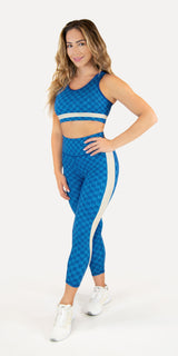 Faux Denim Checkers - Classic Legging