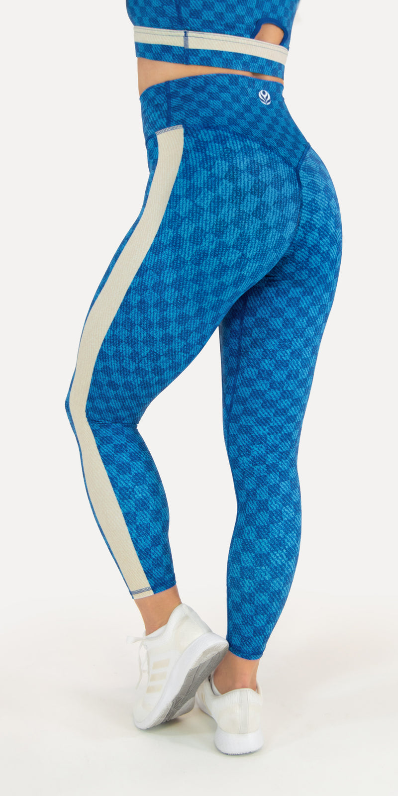 Faux Denim Checkers - Contour Legging