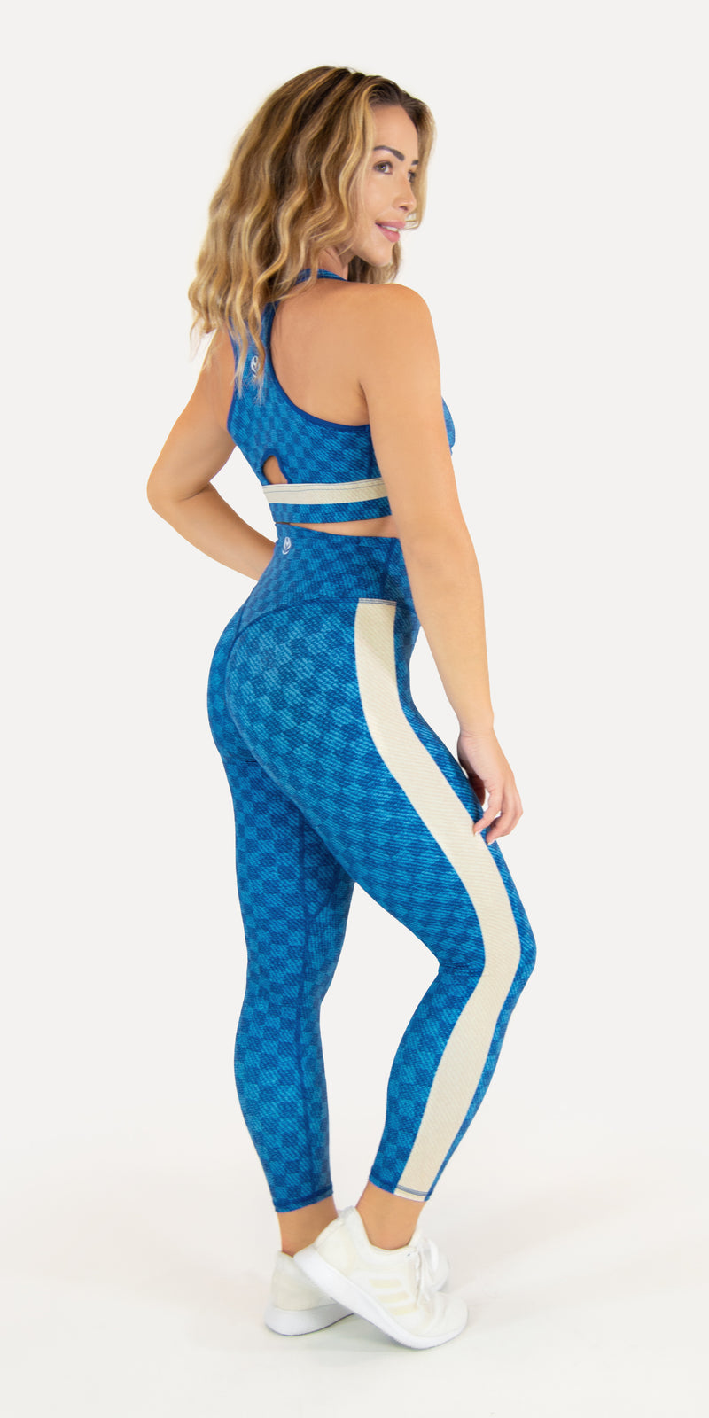 Faux Denim Checkers - Contour Legging