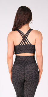 Night Leopard - Free Form Sports Bra