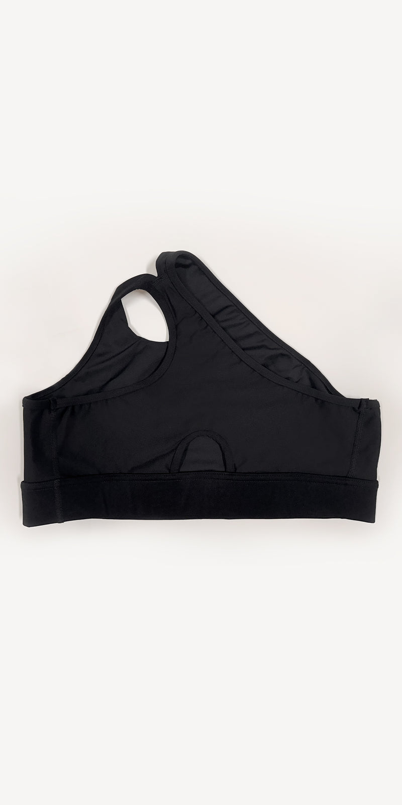 High-Performance Compression Onyx - Teardrop One-Shoulder Sports Bra [Final Sale]