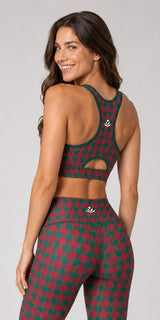 Holiday Houndstooth - Classic Sports Bra