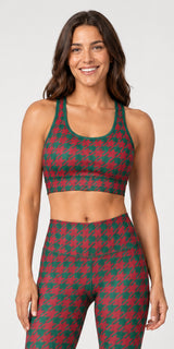 Holiday Houndstooth - Classic Sports Bra