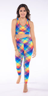 Prairie Sunset Plaid - Wildcard Compression Legging [Final Sale]