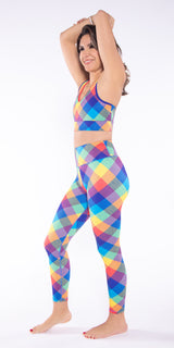 Prairie Sunset Plaid - Wildcard Compression Legging [Final Sale]