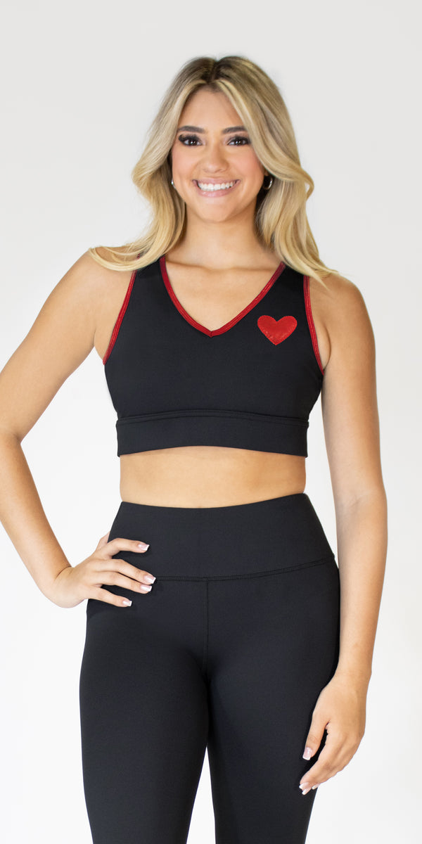 LUX Scarlet Heart - Free Form Sports Bra