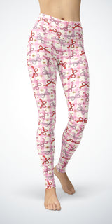 Pink Ribbon Twirl - Classic Legging