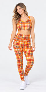 Pumpkin Plaid - Classic Legging