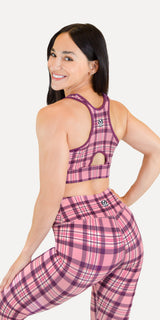 Rosewood Plaid - Classic Sports Bra