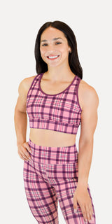 Rosewood Plaid - Classic Sports Bra