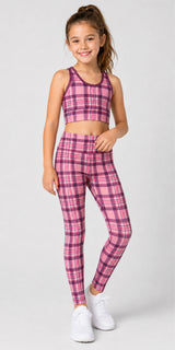 Rosewood Plaid - Kids Legging