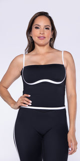 LUX Tuxedo - Curve Crop Tank