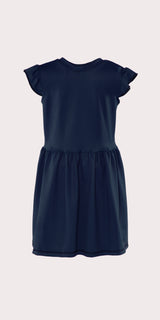 Peacoat Blue - Kids Ruffle Sleeveless Dress