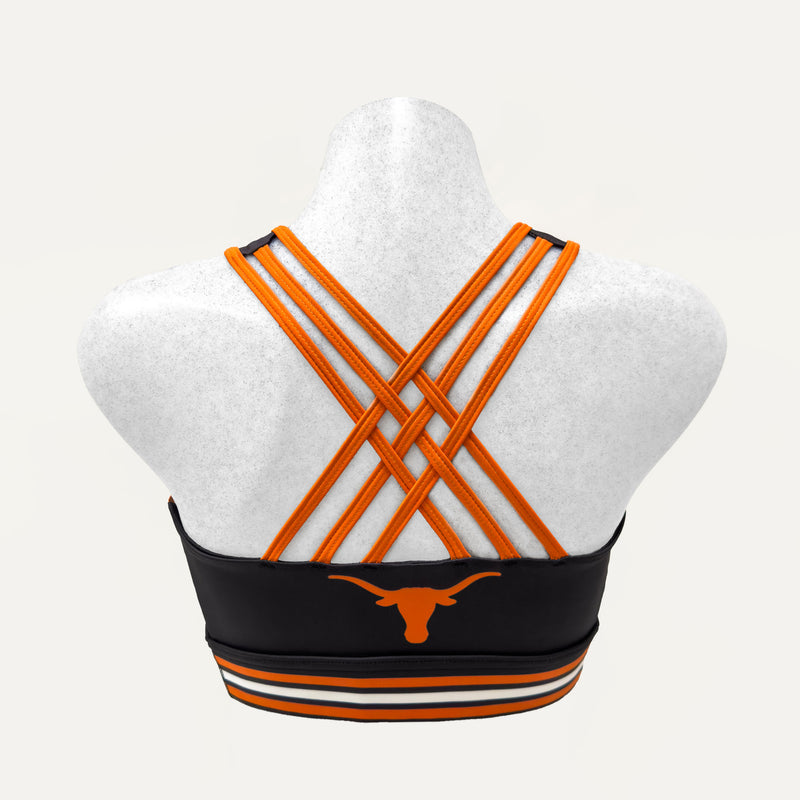 UT Austin (Black) - Free Form Sports Bra