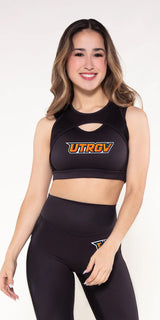 UTRGV - Onyx - Hybrid Sports Bra