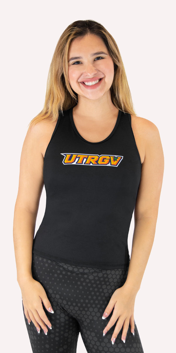 UTRGV - Onyx - Racerback Sports Bra Tank