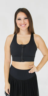 Zip-Up Racerback Sports Bra