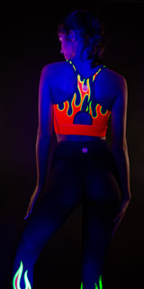 Red Flames - Sports Bra