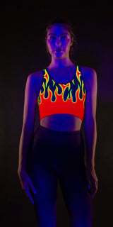 Red Flames - Sports Bra