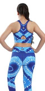 Peace and Love (Blue) - Sports Bra