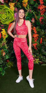 Coral Leopard - Legging