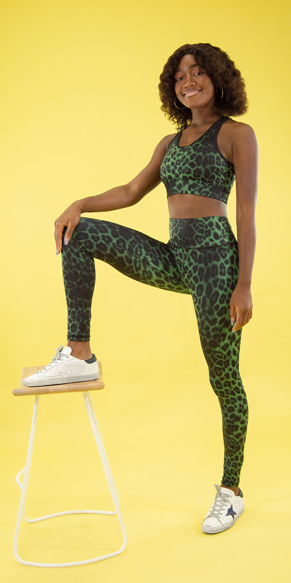 Emerald Leopard - Legging (Misprint) [Final Sale]