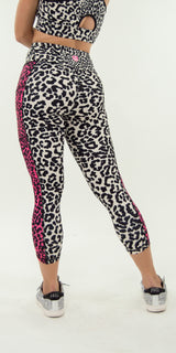 Leopard Pink Stripe - Legging