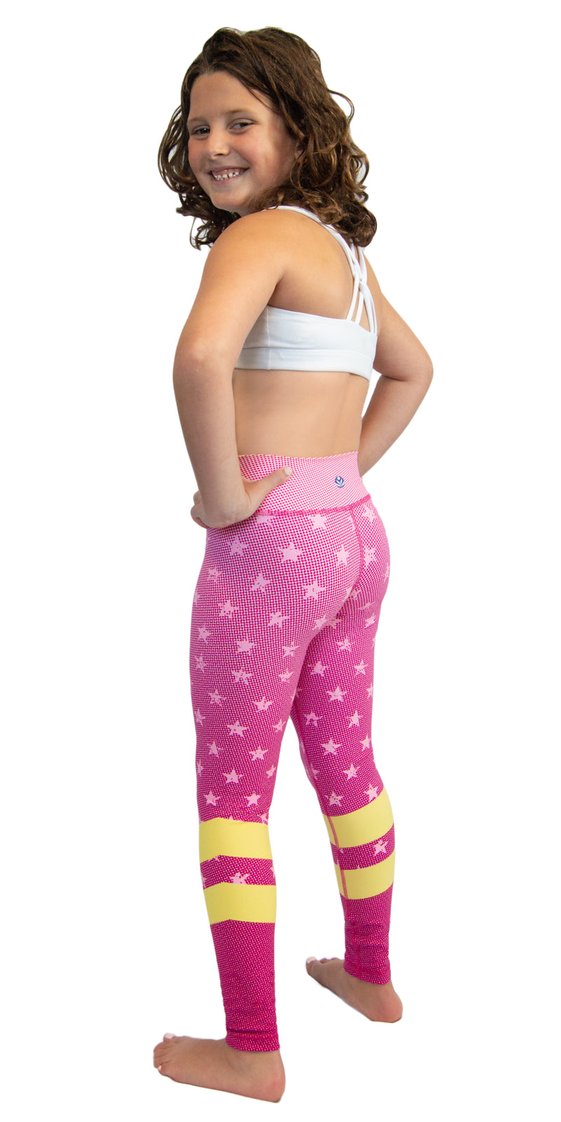 9 years old girl in leggings back v - OpenDream