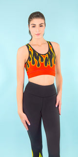 Red Flames - Sports Bra