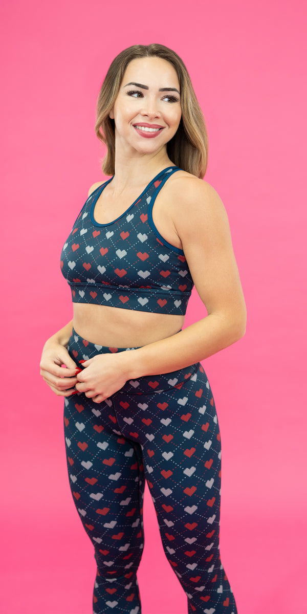 Heart Knit - Sports Bra