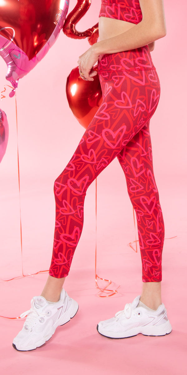 Victoria's secret PINK Yoga Pants Sequin Pink Logo Leggings Size