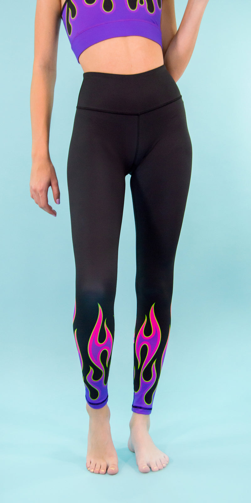 Purple Flames - Legging