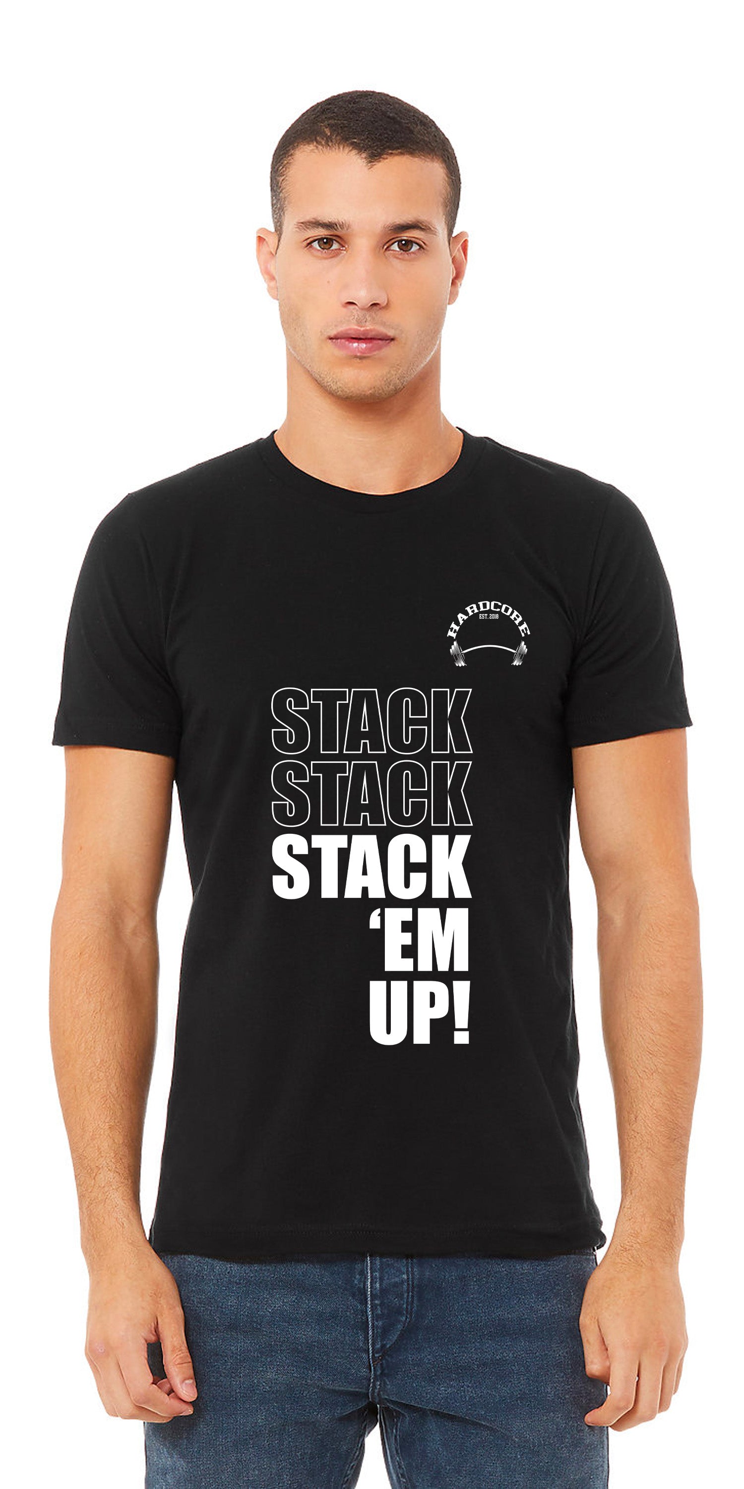 Stack 'Em Up (Hardcore) - Unisex/Mens Relaxed Tee | Miami Fitwear